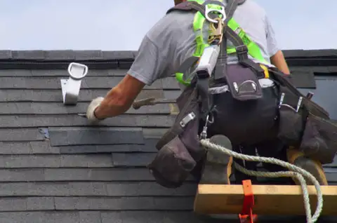 New roofing installation detail